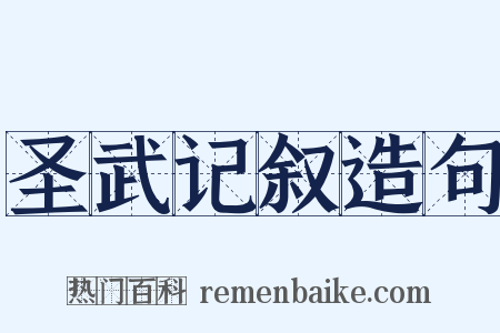 圣武记叙造句是什么意思的图片